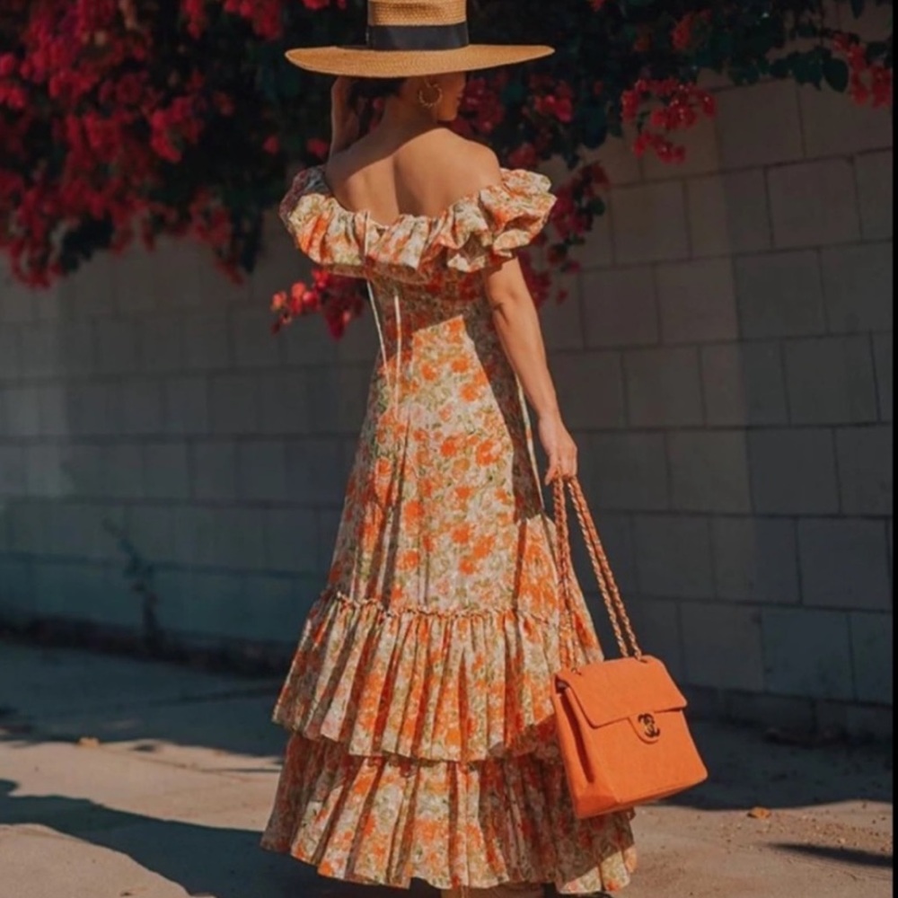 Misa Los Angeles Consuela Ruffled Off the Shoulder Floral Tiered Maxi Dress - Picture 2 of 16